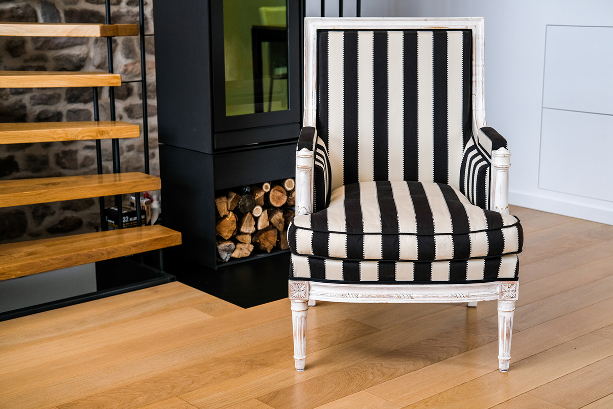 Fauteuil chaise bergère Louis XVI