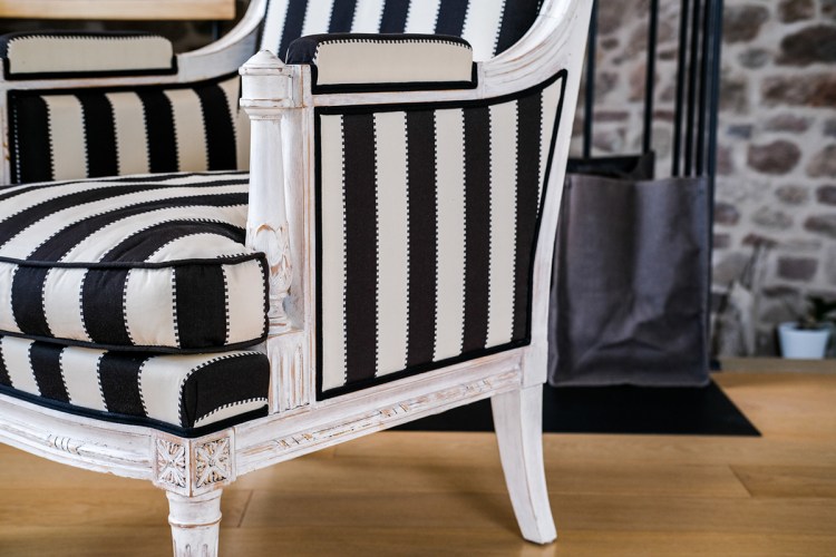 Fauteuil chaise bergère Louis XVI