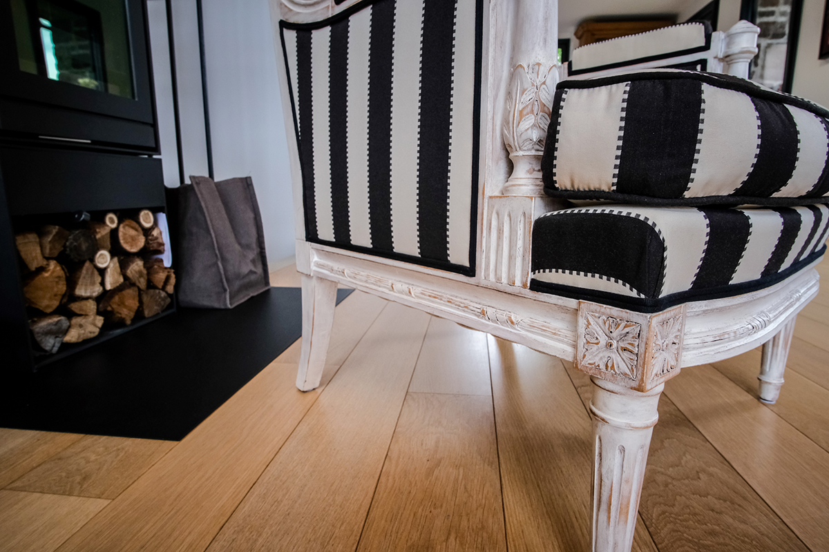 Fauteuil chaise bergère Louis XVI